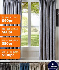 Spotlight Pencil pleat curtains offer