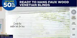 Spotlight Faux wood venetian blinds offer
