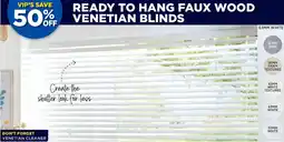 Spotlight Faux wood venetian blinds offer