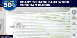 Spotlight Faux wood venetian blinds offer