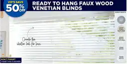Spotlight Faux wood venetian blinds offer