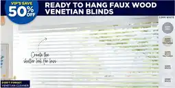 Spotlight Faux wood venetian blinds offer