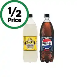 Woolworths Pepsi, Solo, Sunkist or Mountain Dew Soft Drink Varieties 1.25 Litre offer