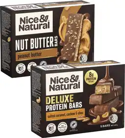 Coles Nice & Natural Protein or Nut Butter Bars 165g-200g offer
