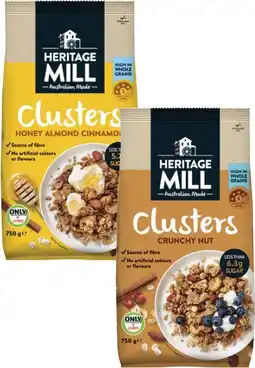 Coles Heritage Mill Clusters or Granola 650g-750g offer