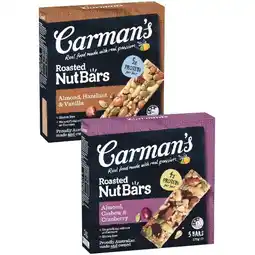 Woolworths Carman’s Nut Bars offer