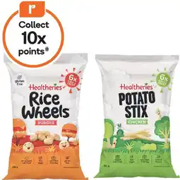 Woolworths Healtheries Potato Stix 120g Pk 6 or Rice Wheels 126g Pk 6 – From the Health Food Aisle offer