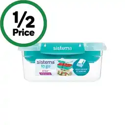 Woolworths Sistema Stax To Go Rectangle Container offer
