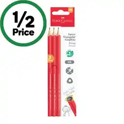 Woolworths Faber Castell Junior Tri Graphite Pencils HB offer