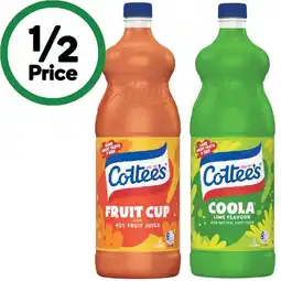 Woolworths Cottee’s Cordial offer