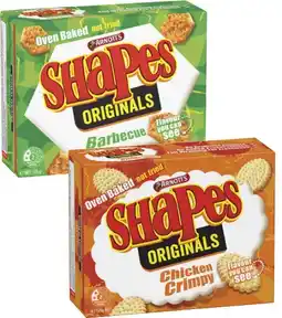 Coles Arnott's Shapes Crackers-190g offer