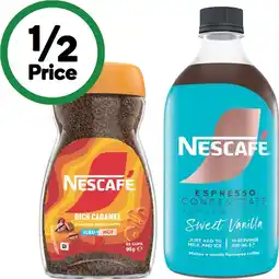 Woolworths Nescafé Espresso Concentrate 500ml or Nescafé Freeze Dried Flavoured Coffee 95g offer