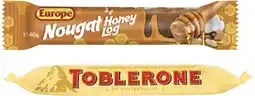 Coles Europe or Toblerone Chocolate Bar 40g-50g offer
