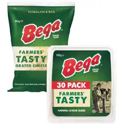 Woolworths Bega Block, Grated or Sliced Cheese 500g offer