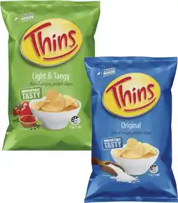 Coles Thins Potato Chips offer