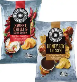 Coles Red Rock Deli Potato Chips-165g offer