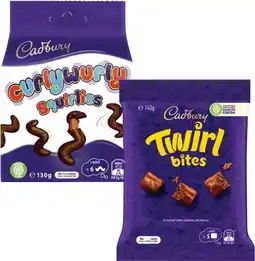 Coles Cadbury or Europe Bites 120g-150g offer