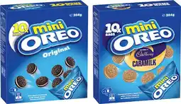 Coles Oreo Mini Creme Cookies 204g offer
