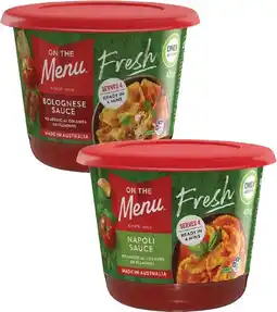 Coles On the Menu Pasta Sauce offer