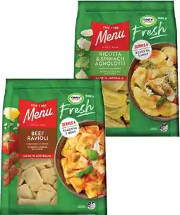 Coles On the Menu Filled Pasta offer