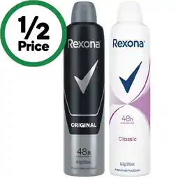 Woolworths Rexona Antiperspirant Deodorant 48H offer