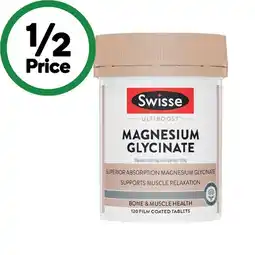Woolworths Swisse Ultiboost Magnesium Glycinate Tablets offer