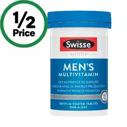 Woolworths Swisse Ultivite Men’s Multivitamin Tablets offer