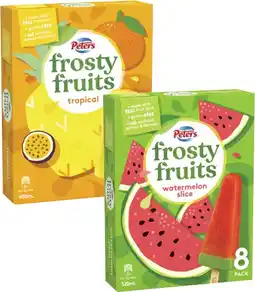 Coles Peters Frosty Fruits Sticks-8 Pack 420mL-600mL offer