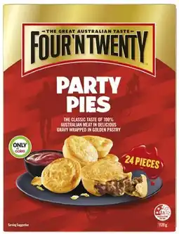 Coles Four'N Twenty Party Pies 1.12kg offer