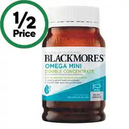 Woolworths Blackmores Omega Mini Double Concentrate Capsules offer