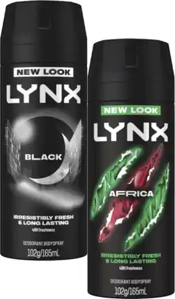 Coles Lynx Deodorant Body Spray offer