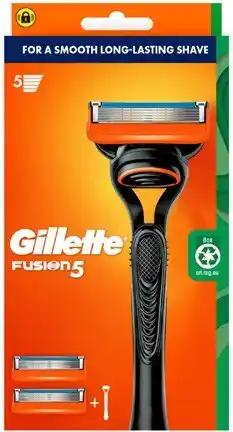 Coles Gillette Fusion 5 Razor Kit with 2 Refill Blades offer