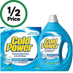 Woolworths Cold Power Laundry Liquid 2 Litre or Powder 2 kg offer