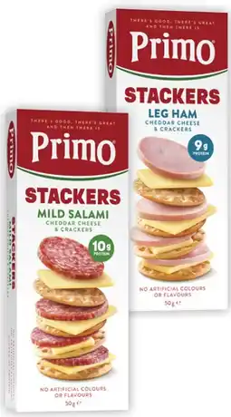 Coles Primo Stackers-57g offer