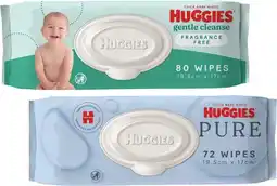 Coles Huggies Baby Wipes-80 Pack offer