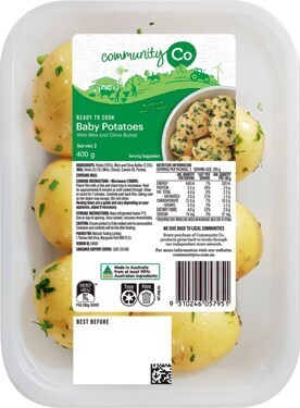IGA NEW Community Co Mint and Chive Butter Baby Potatoes 400g offer