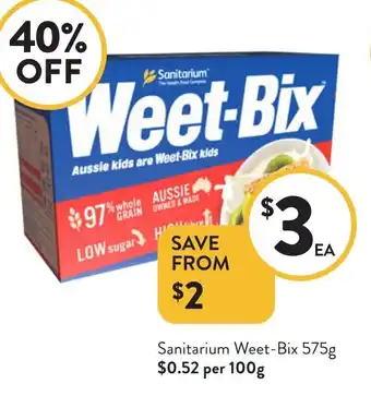 Foodworks Sanitarium Weet-Bix offer