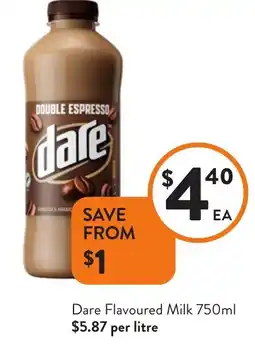Foodworks Dare Flavoured Milk offer