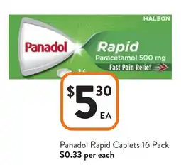 Foodworks Panadol Rapid Caplets offer