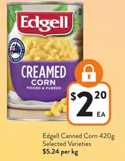 Foodworks Edgell Canned Corn offer