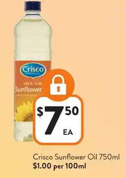 Foodworks Crisco Sunflower Oil offer