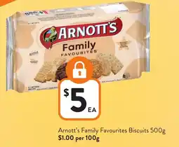 Foodworks Arnott's Family Favourites Biscuits offer