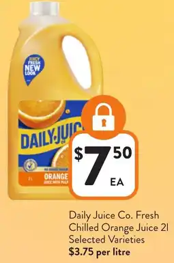 Foodworks Daily Juice Co. Fresh Chilled Orange Juice offer