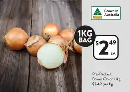 Foodworks Pre-Packed Brown Onions offer