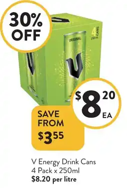Foodworks V Energy Drink Cans offer