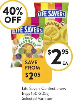 Foodworks Life Savers Confectionery Bags offer