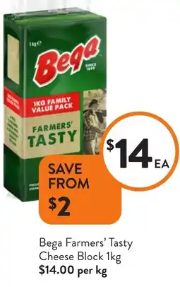 Foodworks Bega Farmers' Tasty Cheese Block offer