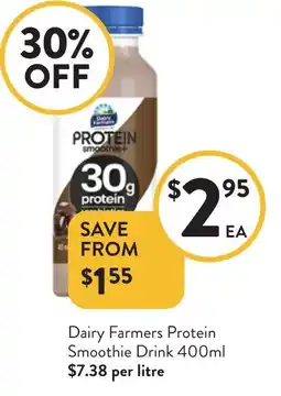 Foodworks Dairy Farmers Protein Smoothie Drink offer