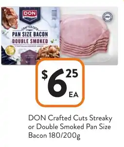 Foodworks Don crafted cuts streaky or double smoked pan size bacon offer