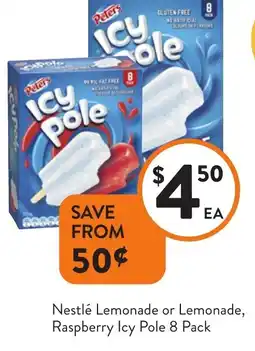 Foodworks Nestlé Lemonade or Lemonade, Raspberry Icy Pole offer
